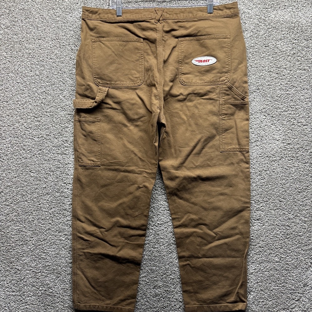 Lost Enterprises Pants Mens 36 (38x29) Brown Utility Carpenter Skater Surfer Y2K